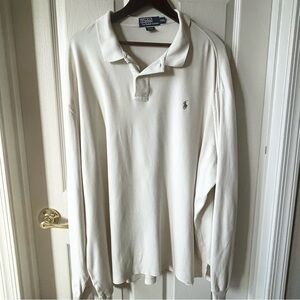 Polo Ralph Lauren Long Sleeve Polo Shirt, Size XXL, Beige cream
